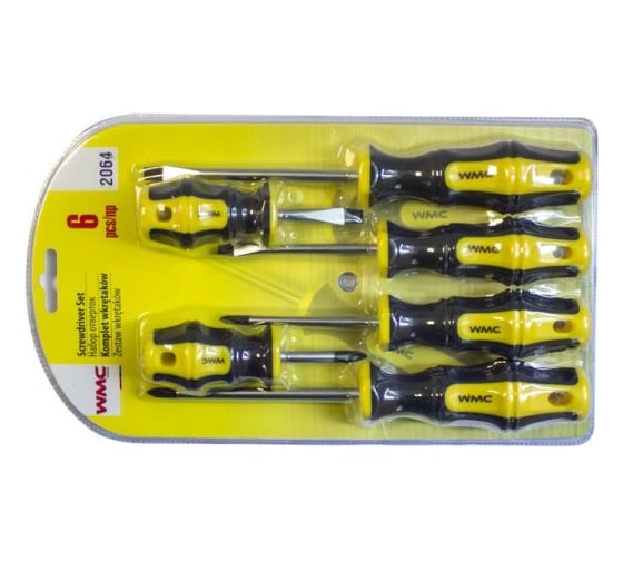 Изображение товара Набор отверток WMC TOOLS 6 пр, в блистере 7004A 2064