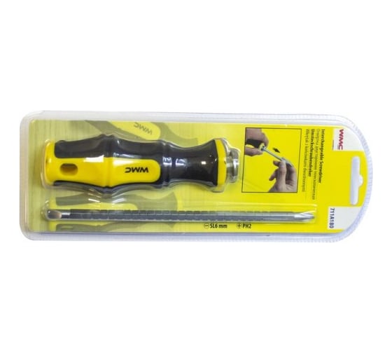 Изображение товара Переставная отвертка WMC TOOLS телескопическая, в блистере WMC-711A180(50009)