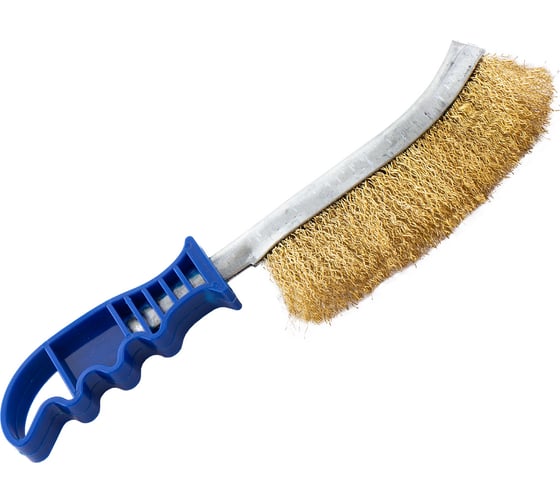 Изображение товара Металлическая щетка DolleX с пластмассовой ручкой, в блистере BRM-240