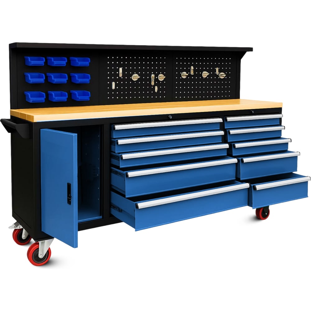 Изображение товара Металлический передвижной верстак Forsage F-01Y0109 с ящиками и экраном