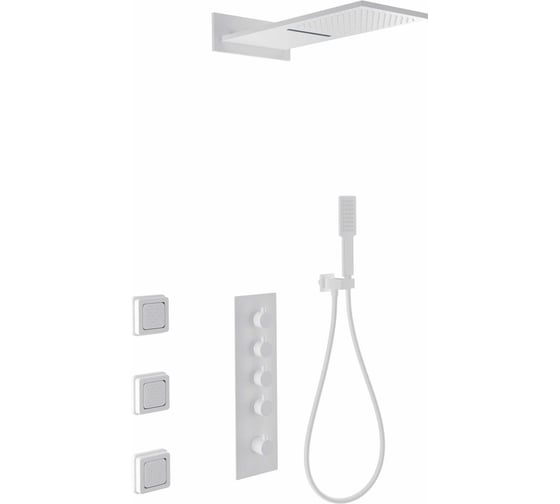 Изображение товара Встраиваемая душевая система с термостатом Wonzon & Woghand Белый матовый WW-D4100-MW