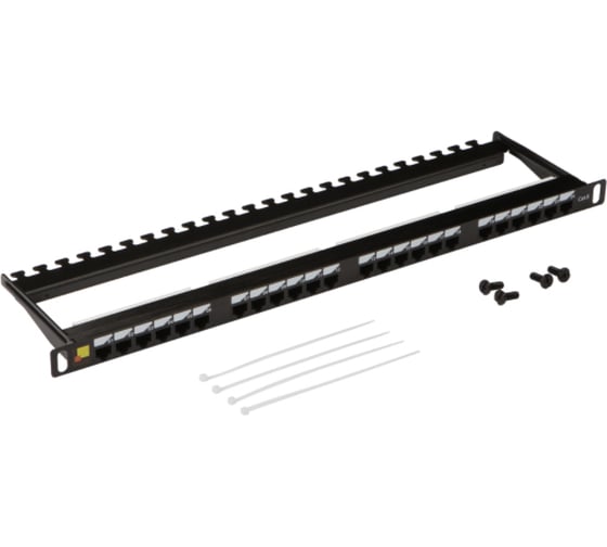 Изображение товара Патч-панель LANMASTER UTP, 19, 24 порта RJ-45, категория 6, 0.5U, компактная, LAN-PPC24U6