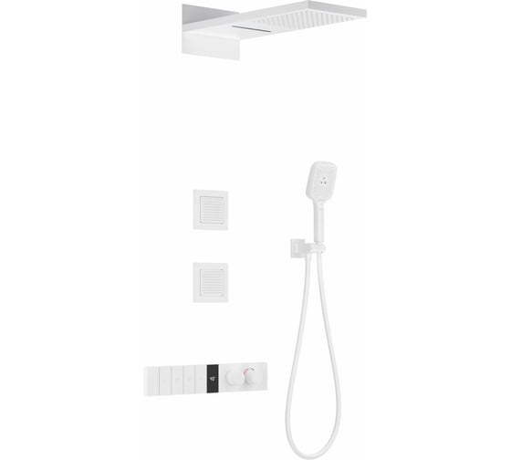 Изображение товара Встраиваемая душевая система с термостатом Wonzon & Woghand Белый матовый WW-D4538-A-MW