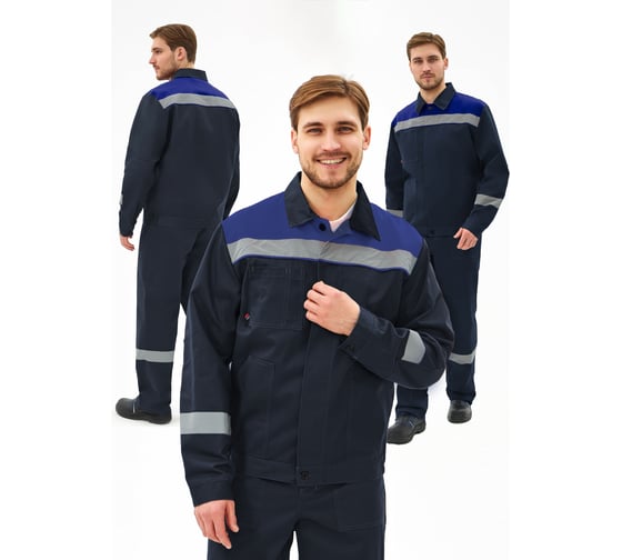 Изображение товара Костюм ФАКЕЛ Липецк-1 СОП CH ткань cмесовая, 280 брюки, темно-синий/васильковый 87491047 87491047.021