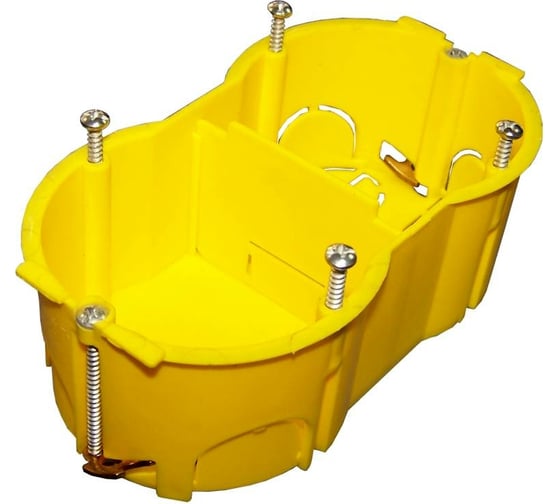 Изображение товара Подрозеточная коробка TWT в стену для суппорта 45x90, желтая BX45x90-YL