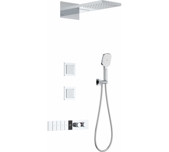 Изображение товара Встраиваемая душевая система с термостатом Wonzon & Woghand Хром WW-D4538-A-CR