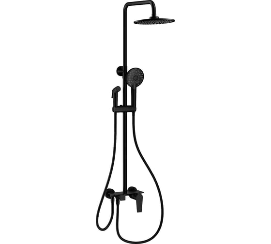 Изображение товара Душевая система с техническим душем Wonzon & Woghand Черный матовый WW-A30874-MB