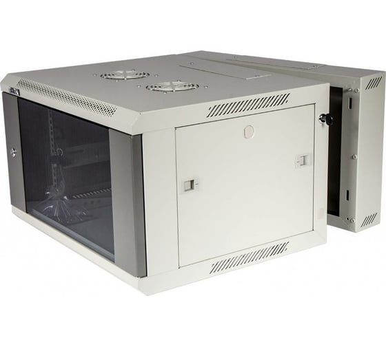 Изображение товара Настенный шкаф TWT серии Pro, 3-секционный, 6U 600x600, стеклянная дверь, I CBW3G-6U-6x6-GY