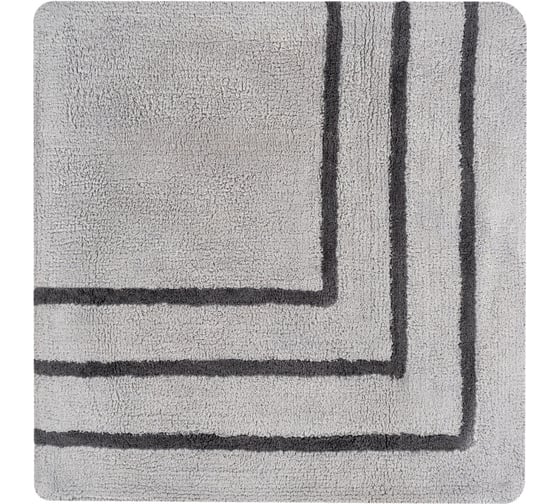 Изображение товара Коврик для ванной комнаты FORA хлопковый, серый, 60x60 см TWISTER BLACK FOR-TWR60-60BL