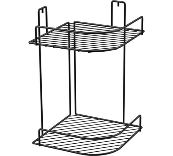 Изображение товара Полка для ванной комнаты FORA двойная "Макс, черный" FOR-RUS001