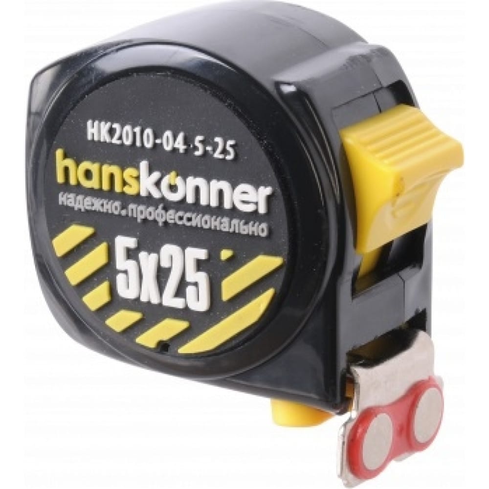 Рулетка Hanskonner рулетка эврика 10м 25мм yellow профессиональная pro grade с держателем er 59125