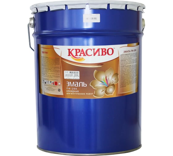 Изображение товара Эмаль для пола Красиво ПФ-266 красно-корич., бар. 20 кг 4690417032648