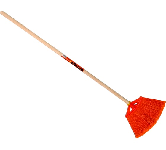 Изображение товара Плоская метла Amigo с деревянным черенком 76002