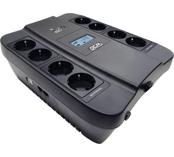 Изображение товара Источник бесперебойного питания Powercom SPIDER, интерактивная, 1100 ВА/600 Вт, Tower SPD-1100U LCD