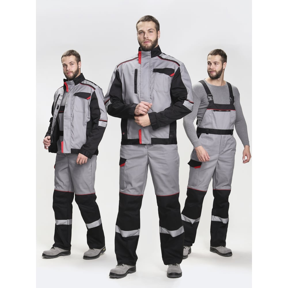 Изображение товара Костюм ФАКЕЛ Сервис IMP из смесовой ткани 240 г/м² серый/черный