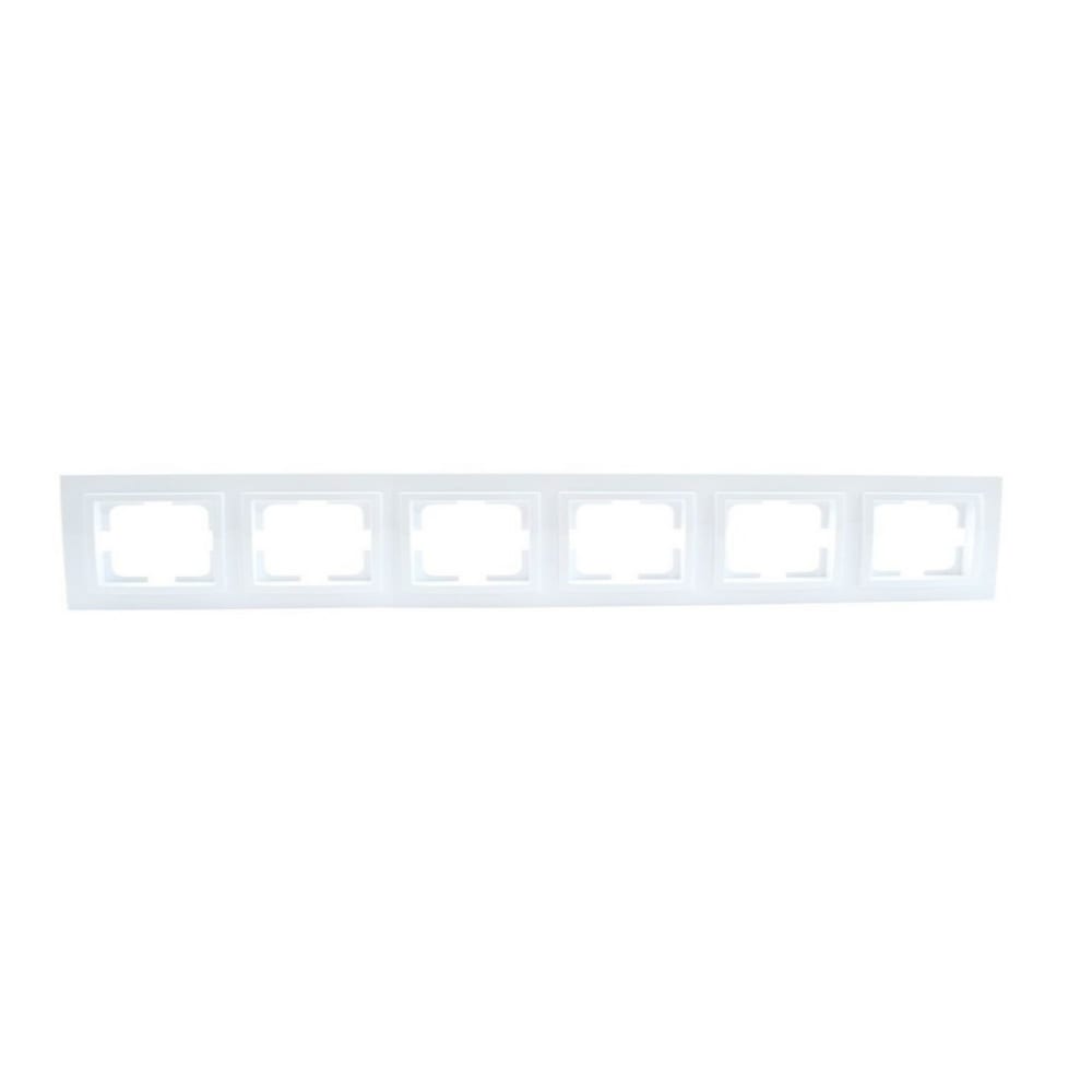 Шестиместная рамка MONO ELECTRIC, цвет белый 102-190000-166 DESPINA - фото 1