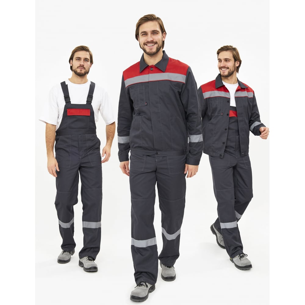 Изображение товара Костюм с полукомбинезоном Факел Лигор-2 Премиум (ткань смесовая, 240) т.серый/красный 87489274.008 Изображение товара Костюм с полукомбинезоном Факел Лигор-2 Премиум (ткань смесовая, 240) т.серый/красный 87489274.008