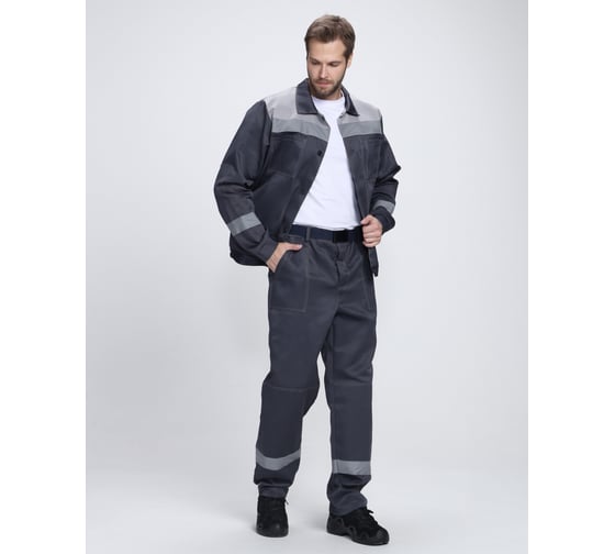 Изображение товара Костюм ФАКЕЛ Легион-1 СОП ткань cмесовая, 210 брюки, темно-серый/светло-серый 87488997 87488997.017