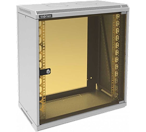 Изображение товара Шкаф настенный телекоммуникационный SUPRLAN стеклянная дверь ТВЛ-12U-600-450-СР 05-1203
