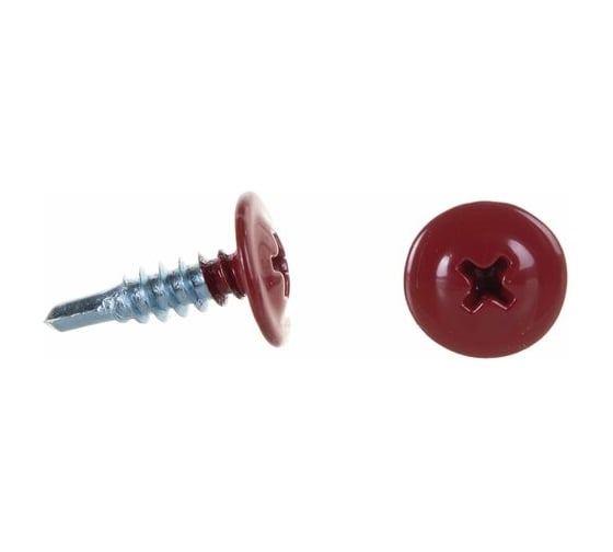 Изображение товара Саморез с прессшайбой крепежная техника красно-коричневый 4,2х16 (RAL 3011) сверло, 1000 шт. БК 1000198 БК