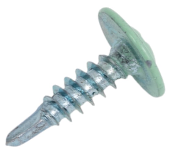 Изображение товара Саморез прессшайба крепежная техника зеленая пастель 4,2\16 (RAL 6019) сверло (1000) БК 1000152 БК