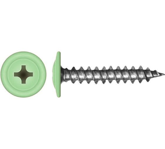 Изображение товара Саморез прессшайба крепежная техника зеленая пастель 4,2\16 (RAL 6019) острая (1000) БК 1000020 БК