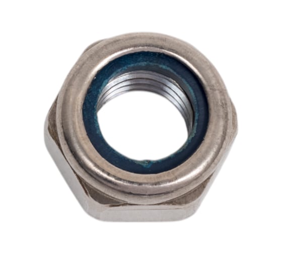 Изображение товара Гайка шестигранная крепежная техника самостоп. с нейл. кольцом DIN 985 М14 нерж/А2 (10), пакет800650 БК