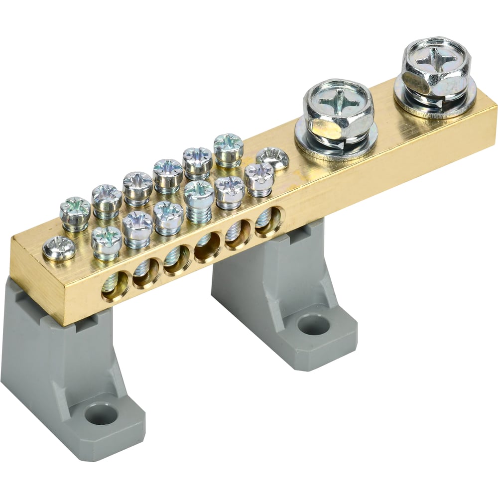 Изображение товара Шина IEK N ноль на двух угловых изоляторах 200А ШНИ-10x18-12-L2-С (5шт/упак) YNN30-12-C2-K03