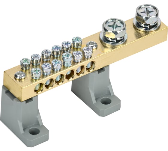 Изображение товара Шина IEK N ноль на двух угловых изоляторах 200А ШНИ-10x18-12-L2-С (5шт/упак) YNN30-12-C2-K03