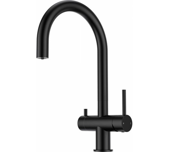 Изображение товара Смеситель для кухни c подключением фильтра Wonzon & Woghand Черный матовый WW-3211-MB