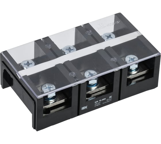 Изображение товара Блок зажимов IEK БЗН ТВ-604 6 мм2 60А 4 пары (10шт/упак) YZN41-04-006-K02