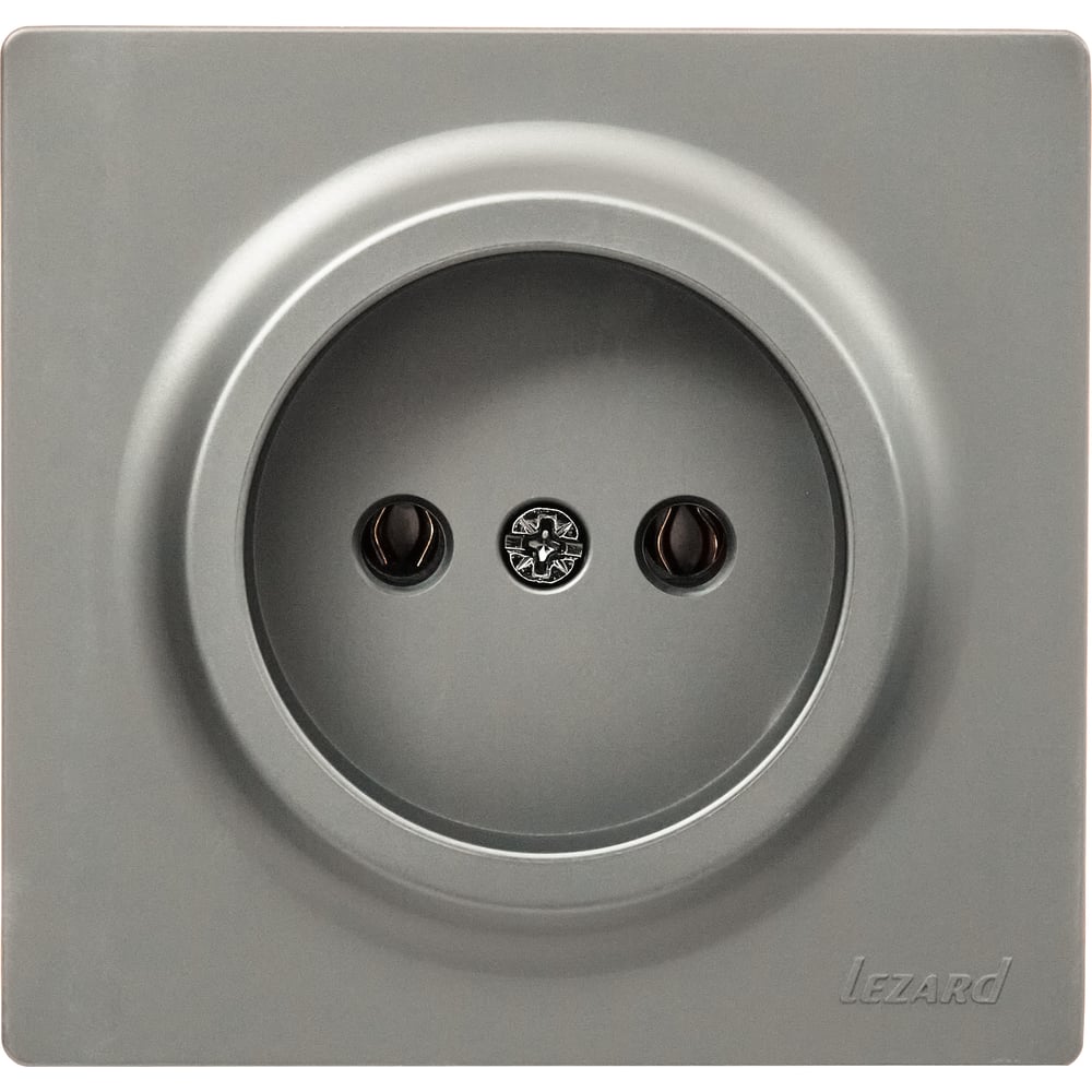 Изображение товара Розетка Lezard LETO без заземления ПБТ платина 752-3500-121B