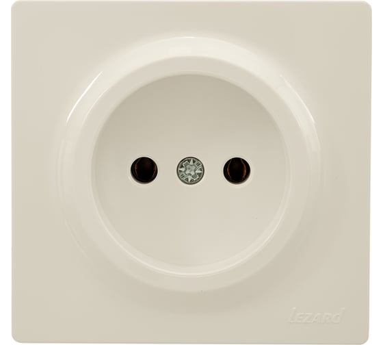 Изображение товара Розетка Lezard LETO без заземления, ПБТ, крем 752-0300-121B