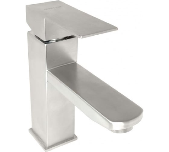 Изображение товара Смеситель для умывальника однорычажный Lucky Tap BM-3401-SS-36 нержавеющая сталь, с гайкой, d35 1723