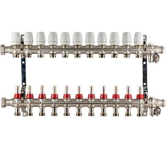 Изображение товара Коллекторная группа Millennium для теплого пола 10-ти контурная с расходомером KGTP1110