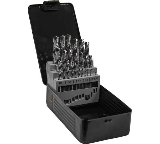 Изображение товара Набор сверл по металлу Промлайн 25 предметов 1-13 мм, HSS, ПЛ070702_z025