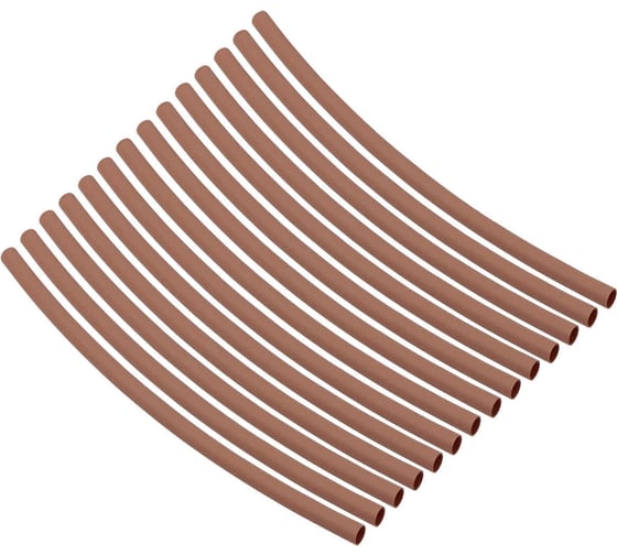 Изображение товара Набор трубок термоусаживаемых клеевых TDM ELECTRIC Моноцвет, коричневый 2,4/0,8 SQ0548-3002