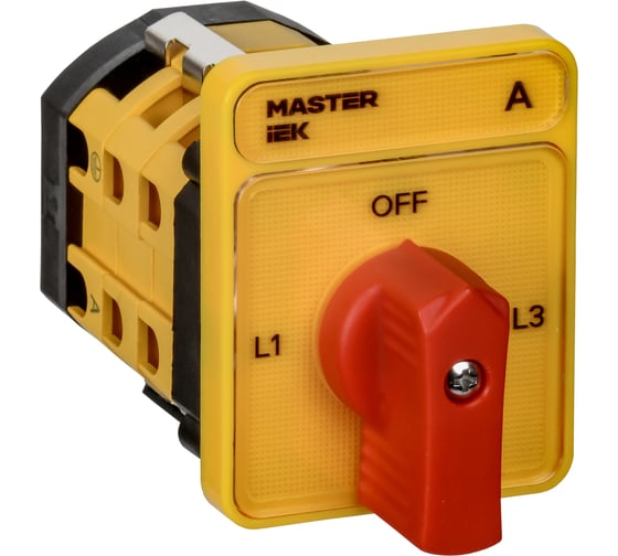 Изображение товара Переключатель кулачковый IEK стандартная рукоятка 10А сх. 98 MI-CS10-010-098