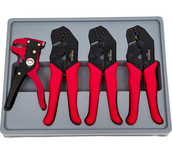 Изображение товара Набор обжимных клещей для зачистки проводов FORCE 5048