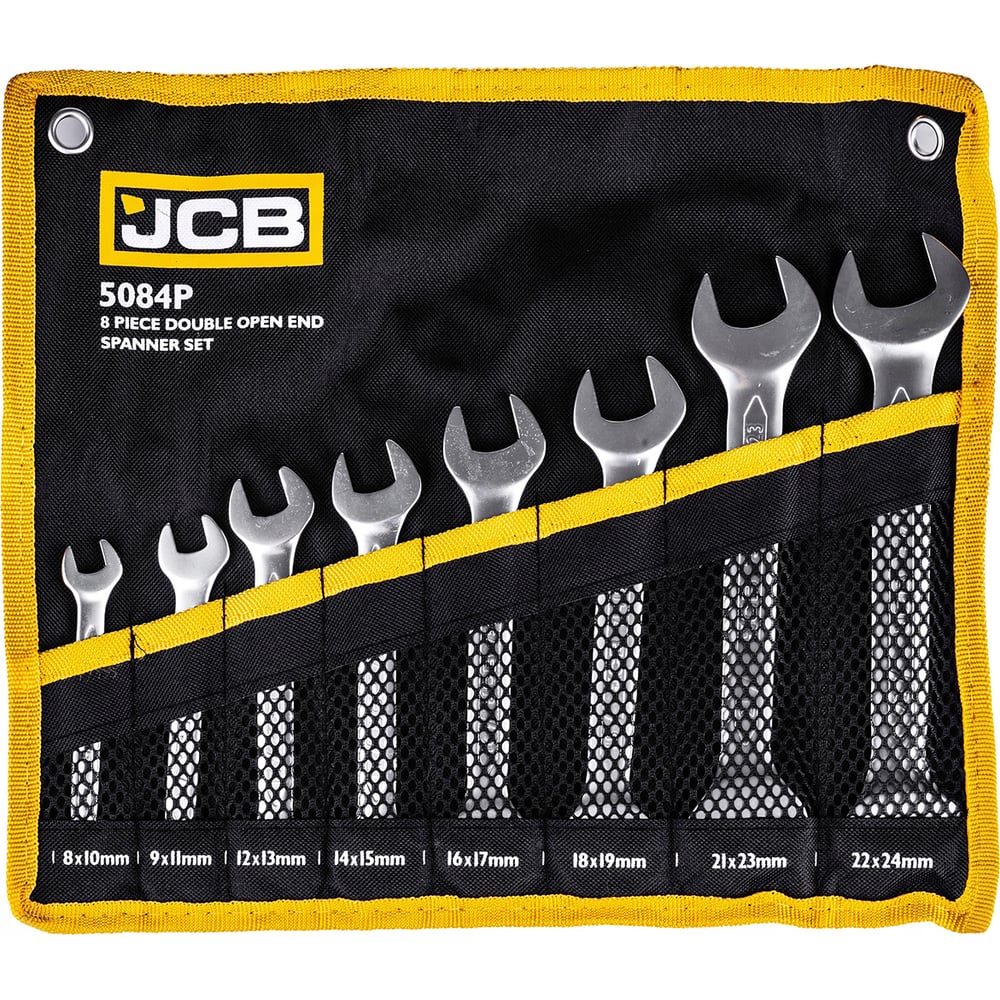 Изображение товара Набор ключей рожковых JCB 8 предметов JCB-5084P(61294)