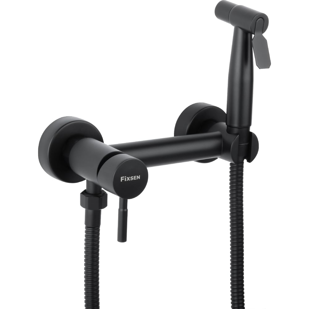 Изображение товара Смеситель с гигиеническим душем FIXSEN OXFORD однорычажный черный матовый