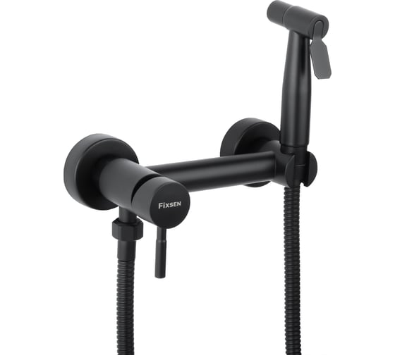 Изображение товара Смеситель с гигиеническим душем FIXSEN OXFORD однорычажный, черный 9505B