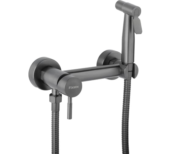 Изображение товара Смеситель с гигиеническим душем FIXSEN OXFORD однорычажный, графит 9505F
