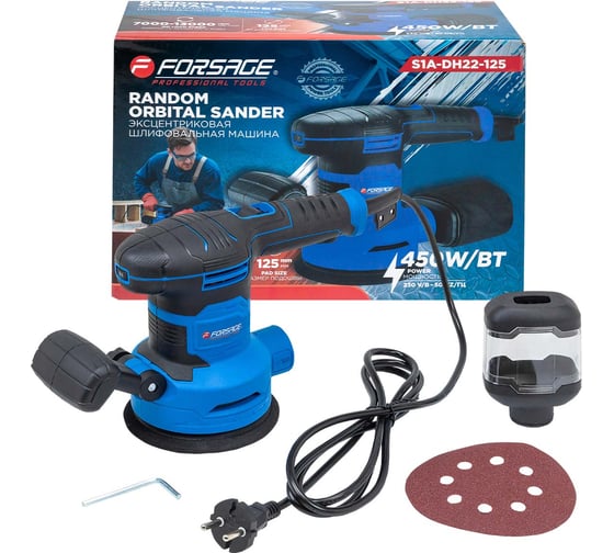 Изображение товара Машина шлифовальная эксцентриковая электрическая Forsage F-S1A-DH22-125(62014)