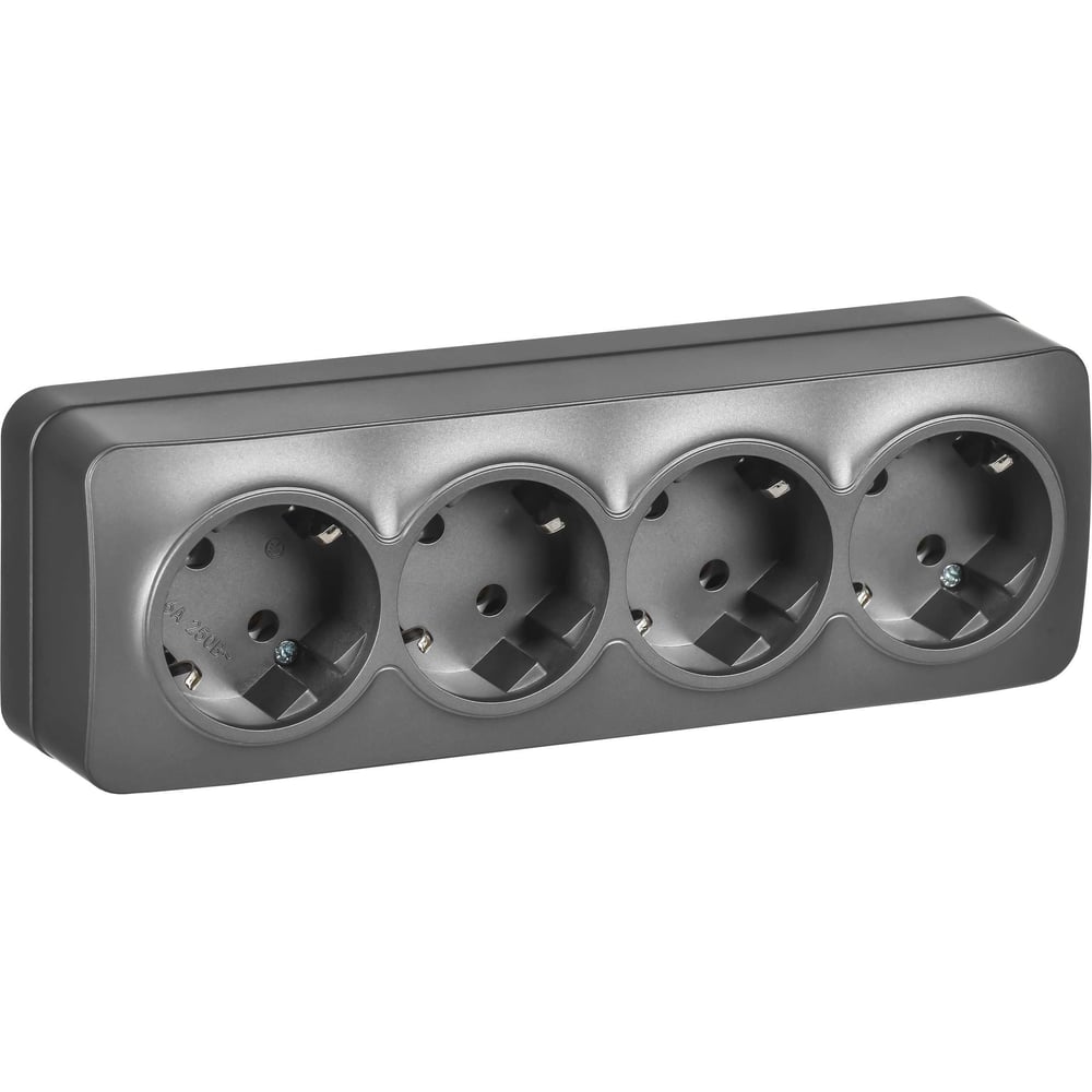 Изображение товара Розетка 4-я IEK GLORY с заземлением открытой установки 16А