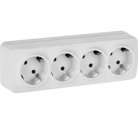 Изображение товара Розетка 4-я IEK GLORY с заземляющим контактом, без защитных шторок, открытой установки, 16А, РС24-3-ХБм, белый матовый ERH41-K01M-16