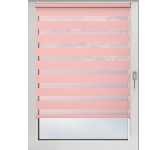 Изображение товара Рулонная штора PRAKTO Day&Night 80х160см пыльная роза 8312210