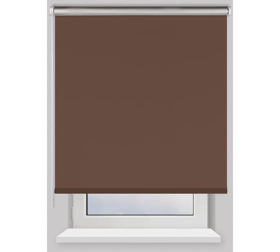 Изображение товара Рулонная штора PRAKTO Blackout Silver 140х175см шоколад 7794755