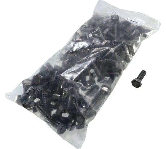 Изображение товара Болт Крепежная техника с шестигранной головкой черный ГОСТ 7798-70(5.8) 8x25 (130 шт) 600010 БК