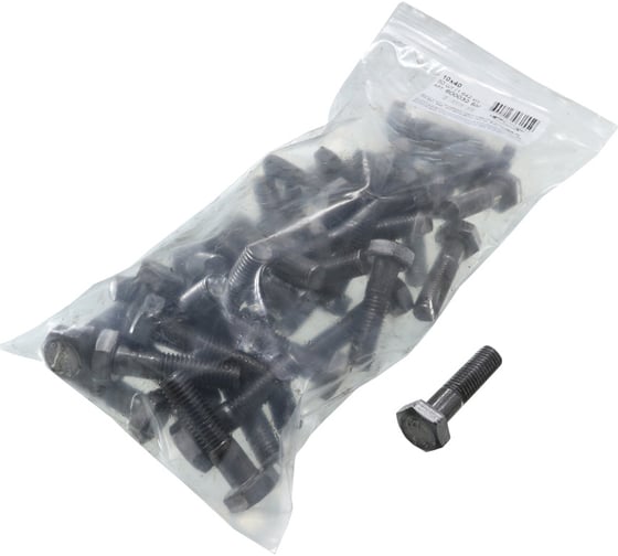 Изображение товара Болт крепежная техника с шестигранной головкой черный ГОСТ 7798-70, 5.8, 10x40 (50) БК 600032 БК